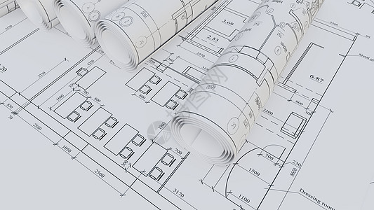 建筑图画 平整和滚动建筑师计算机工程师文档构造3d草稿工具房子打印图片