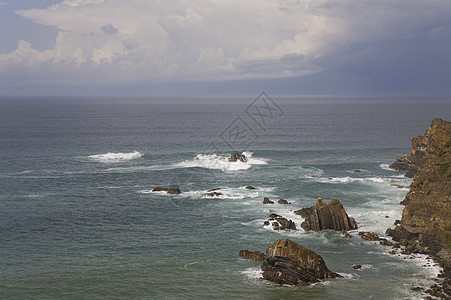 阿尔杰苏尔Aljezur的海藻园地海岸旅游城市天堂岩石海洋世界旅行悬崖太阳图片