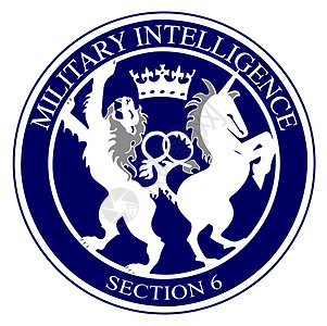 MI6 Logo 按键标识插图间谍军事情报徽章绘画纽带英语图片