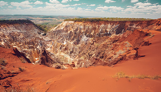 马达加斯加安卡拉法坦奇卡的峡谷地质学旅行岩石红土编队砂岩公园侵蚀石头悬崖图片
