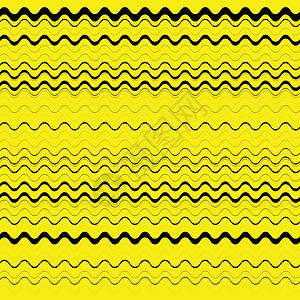 水平线条纹理 矢量图像黄色正方形黑色色调条纹失真打印艺术边缘创造力图片