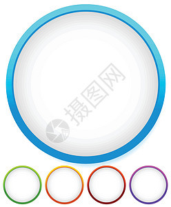 更多颜色的空圆空白圆圈元素按钮徽章圆形设计背景图片