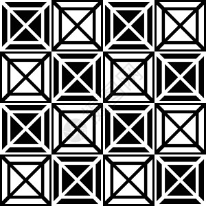 与方形相对的无缝图案 矢量艺术光学白色插图正方形黑色灰阶图形化无缝地操作眼睛图片