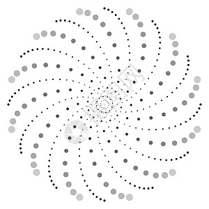 点状圆形螺旋图案 向量图形化白色涡流旋转灰阶螺纹抽象派同心艺术圆圈图片