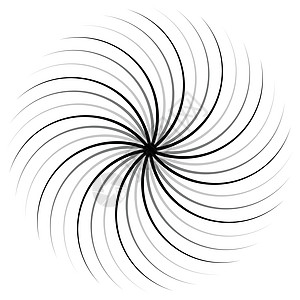 或旋转抽象单色图形 向量操作曲线漩涡灰阶艺术品螺旋离心机尖塔白色黑色图片
