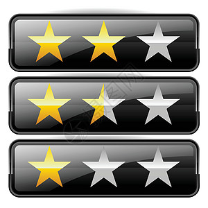 带有 3 颗星的星级评级图形 用于投票评价评论家顾客表决质量速度估价评分班级图片