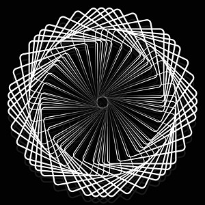 或旋转抽象单色图形 向量漩涡离心机灰阶操作白色光学螺旋螺纹抽象派图形化图片