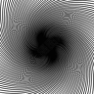 或旋转抽象单色图形 向量操作艺术涡流灰阶图形化曲线螺纹催眠黑色尖塔图片