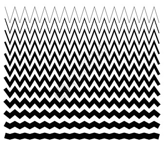 尖尖的之字形线锯齿线艺术品操作艺术图形化线条灰阶平行线黑色插图水平图片