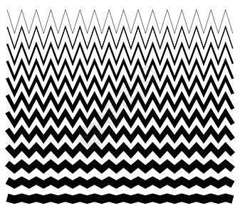 尖尖的之字形线锯齿线艺术品操作艺术图形化线条灰阶平行线黑色插图水平图片