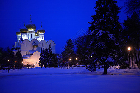 夜间俄罗斯教会图片