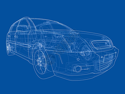 概念车  3 的矢量渲染工程草图汽车驾驶车轮数字化保险杠运输绘画框架图片