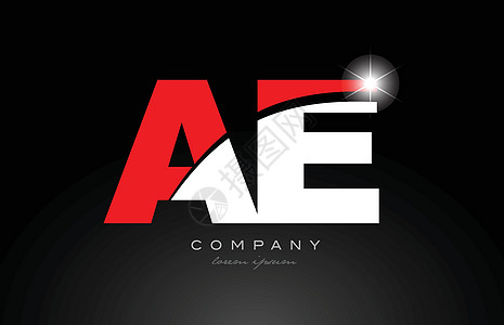 标志图标的红色白色字母组合 ae ae 字母表图片