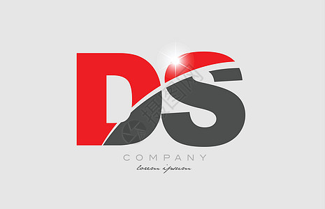 以灰色红色字母表表示的通用字母 ds d s图片