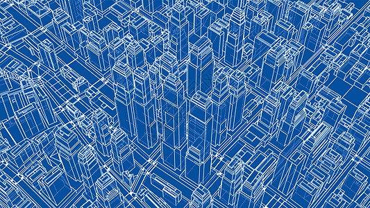 线框住宅建筑学蓝图房子方案草图技术天空景观街道插画