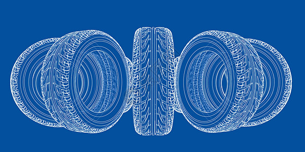 汽车轮胎概念  3 的矢量渲染圆圈草图机器橡皮运输团体绘画剪影驾驶硫化图片