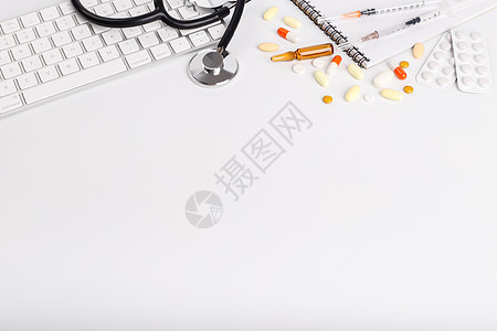 医疗物品和键盘临床病人安瓿诊所面具配件补给品心脏病学治疗药品图片