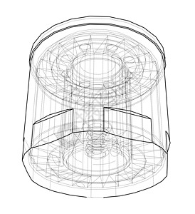 矢量滤油器概念空闲插图圆形机械服务圆柱汽车维修草图柴油机图片