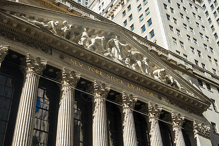 纽约证券交易所NYSE石头大楼曼哈顿标志图片