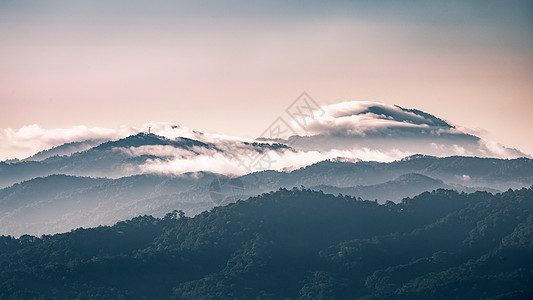 山区冬季风景(山脉)图片