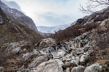 Buerbreen 冰川悬浮桥桥远足图片