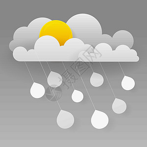 云和雨在深色背景上的插图 重莱蓝色淋浴天气艺术风暴下雨雨滴环境天空墙纸图片