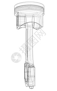 活塞草图  3 的矢量渲染草稿引擎运动绘画汽车金属工程师等距发动机创造力图片