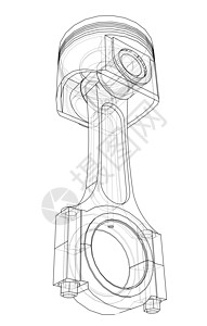 活塞草图  3 的矢量渲染草稿设计师技术工程师工程工具绘画引擎汽车等距图片