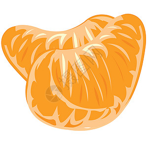 矢量插图 2 个多汁的橘子比特图片