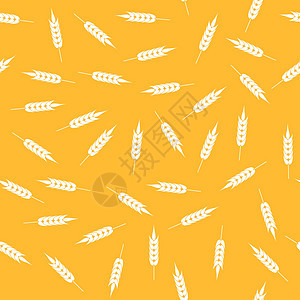黄小麦无缝模式 自然谷物刺图片