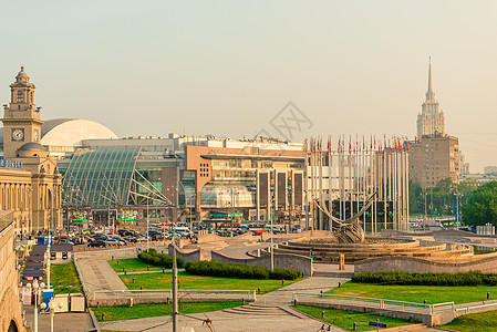 莫斯科 - 喀山火车站的建筑 早上 t图片