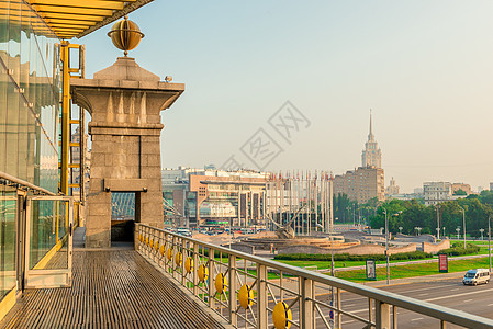 Mosco喀山站公路上的Pedestrian桥图片