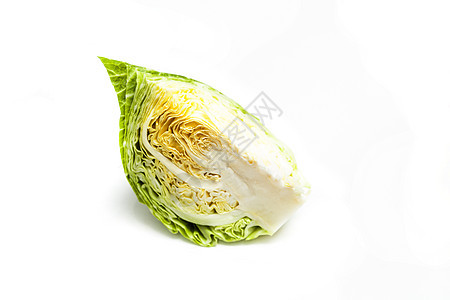 白背景孤立的卷心菜白色植物收成叶子多叶饮食食物油菜蔬菜绿色图片