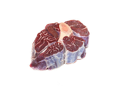 白底骨头分离的牛排牛肉肉片白色美食屠夫门房营养鱼片食物红色烧烤大理石纹图片