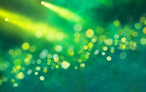 舞台灯光投影仪和黄色闪光灯庆典音乐会照明展示魅力绿色娱乐墙纸火花插图背景