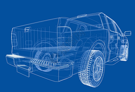 矢量汽车剪影 渲染图 3工程车辆维修插图草图服务驾驶墨水项目技术图片
