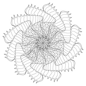 单色上的分形线螺旋背景图片