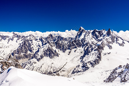 法国阿尔卑斯 上萨瓦伊 勃朗山蓝色高度旅游假期顶峰旅行首脑岩石地块场景图片