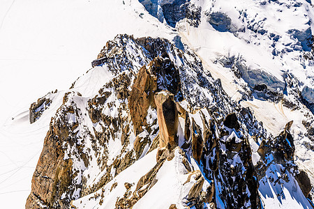 法国阿尔卑斯 上萨瓦伊 勃朗山全景地块顶峰场景岩石天空登山季节冒险远足图片
