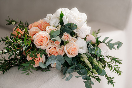 婚前花束婚姻仪式花朵订婚庆典新娘玫瑰婚礼女士裙子图片