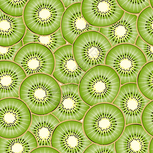 猕猴桃片无缝背景白色热带绿色食物水果插图甜点饮食圆形种子图片