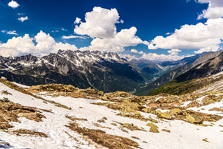 法国阿尔卑斯 上萨瓦伊 勃朗山登山者吸引力山顶天空旅游地块登山岩石全景远足图片