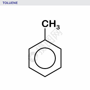 甲苯分子它制作图案纽带代理人物质白色甲基实验室化学品骨骼化学溶剂图片