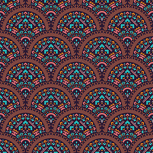 部落艺术无缝模式 民族几何印花 马赛克彩色重复纹理织物算盘国家边界小地毯手工冲浪插图纺织品装饰图片