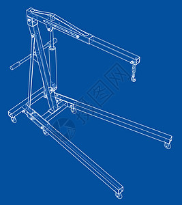 发动机起重机轮廓  3 的矢量渲染机械工业风俗工具蓝图车站引擎运输维修汽车图片