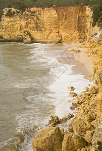 卡沃埃罗的阿尔加夫海岸太阳海滩旅游海岸世界悬崖岩石天堂城市旅行图片