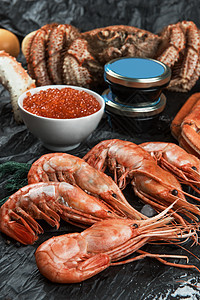 特写遥远的东植物虾寿司团体甲壳国王海洋牡丹海鲜食物胡椒盘子图片
