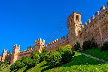城堡墙壁背景复制空间意大利图片