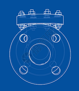 工业阀门大纲  3 的矢量渲染草图螺栓化学品管子工程管道工厂植物技术绘画图片