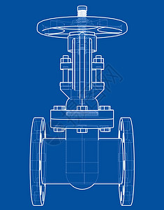 工业阀门大纲  3 的矢量渲染制造业龙头工厂气体技术管道工程草图植物绘画图片